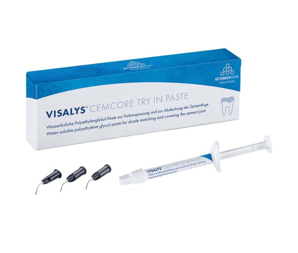 Visalys® CemCore Try In Paste 1,4 ml Spritze translucent, 5 Applikationskanülen