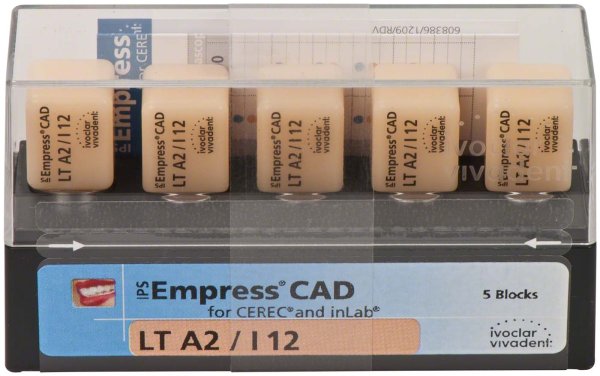 IPS Empress® CAD A-D for CEREC 5 Stück Gr. I12, A2 LT