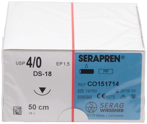 SERAPREN® 24 Stück blau, 0,5 m, DS-15, Stärke 5/0