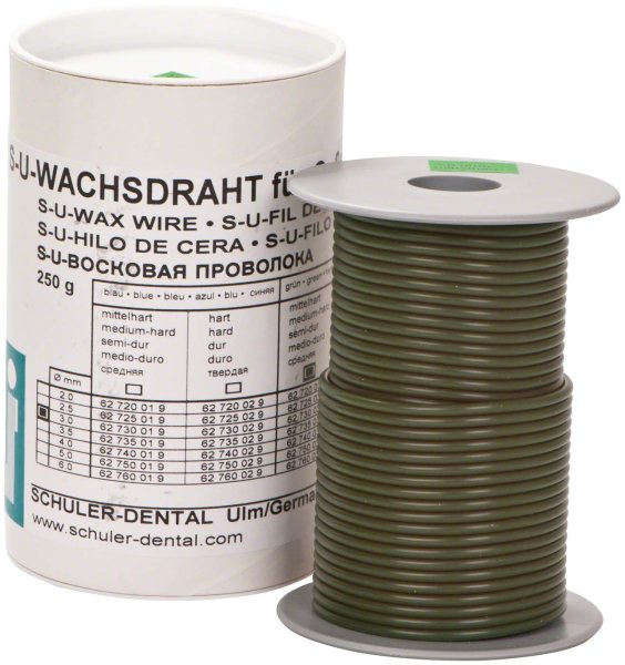 S-U-WACHSDRAHT 250 g grün, Ø 3 mm, mittel hart