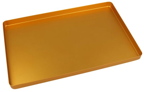 Norm-Tray Aluminium Boden ungelocht gold, 18 x 28 cm