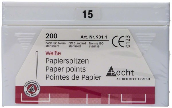 Papierspitzen weiß 200 Stück ISO 015