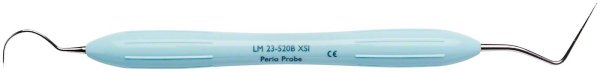 LM Sonde-Parodontometer 23-520B, 2 mm Skala, kugelförmig, hellblau, LM-ErgoMax™-Griff