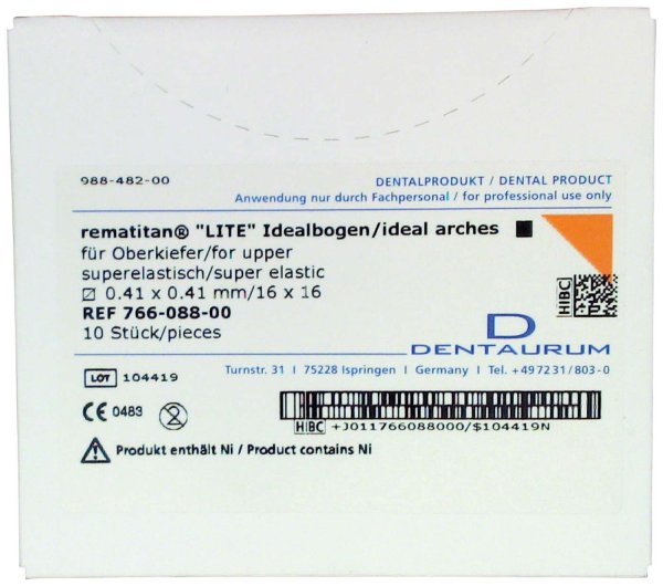 rematitan® LITE 10 Stück vierkant OK, Ø 0,41 x 0,41 mm