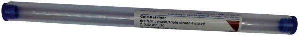 Gold Retainerdraht 3 fach verseilt Ø 0,50 mm