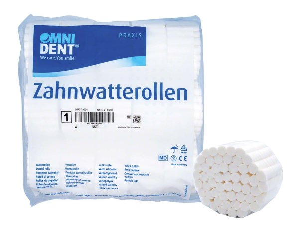 Zahnwatterollen 300 g Ø 8 mm, Größe 1