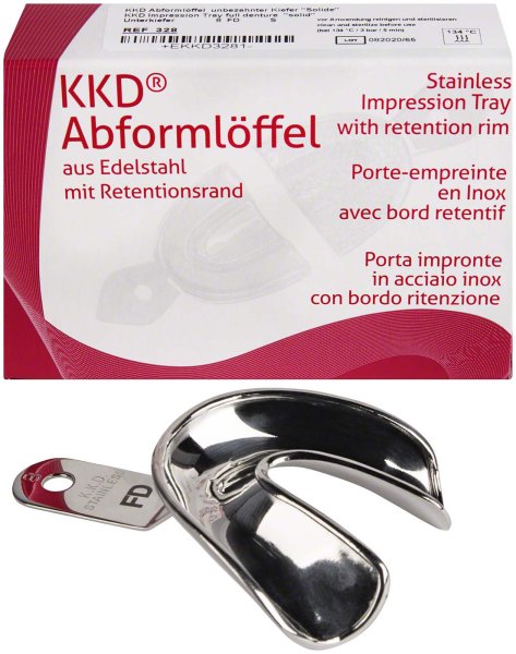 KKD® Abformlöffel unbezahnt UK-8 FDS, voll