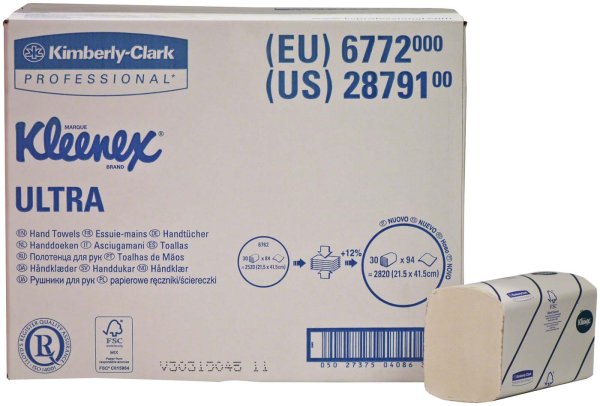 Kleenex® Ultra **Karton** 30 x 94 Stück 21,5 x 41,5 cm, 2-lagig