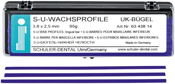 S-U-Wachsprofile 65 g Unterkieferbügel, 3,8 x 2,5 mm