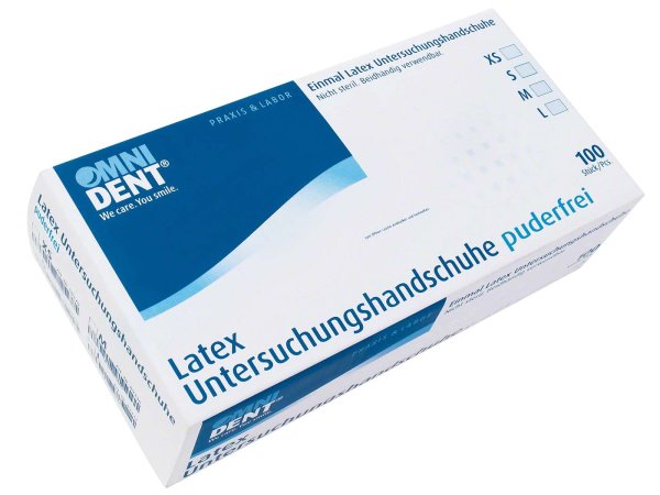 Omni Latex-Untersuchungshandschuhe puderfrei 100 Stück puderfrei, XL