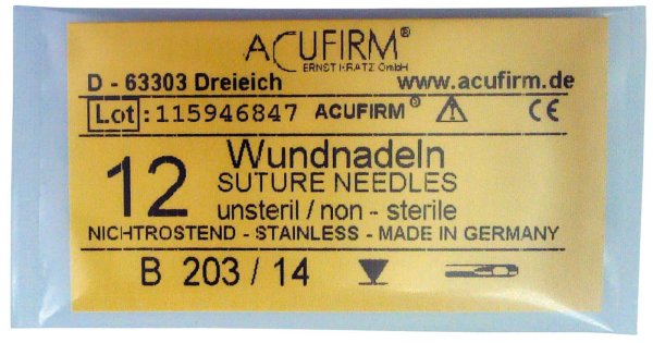 Wundnadeln 12 Stück 203B/14