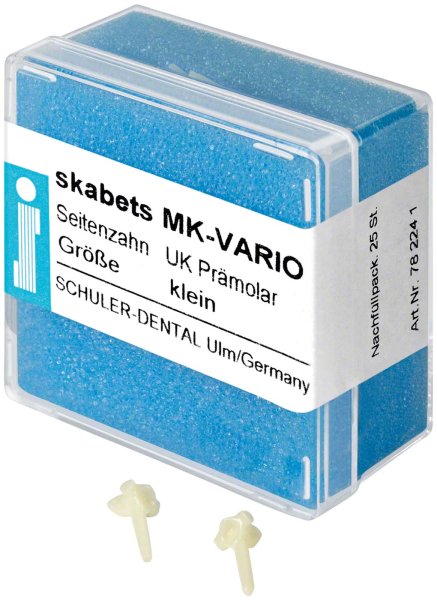 skabets MK-VARIO **Nachfüllpackung** 25 Stück Unterkiefer Prämolar klein