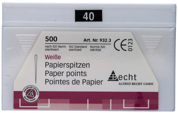 Papierspitzen weiß 500 Stück ISO 040