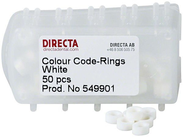 Colour Code Rings 50 Stück weiß