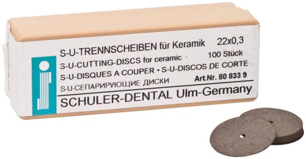 S-U-Trennscheiben für Keramik 100 Stück (III), Ø 22 mm x 0,3 mm