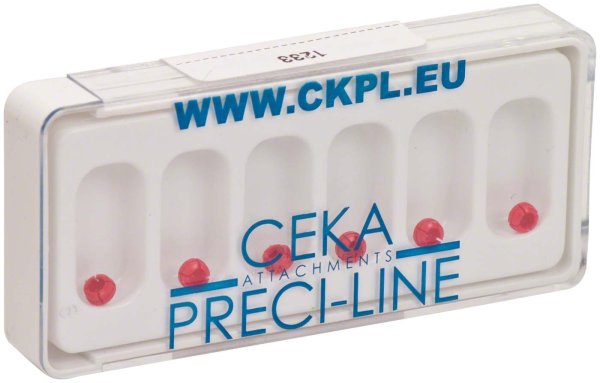PRECI-CLIX-Matrize 6 Stück rot, Ø 3,55 mm, starke Retention