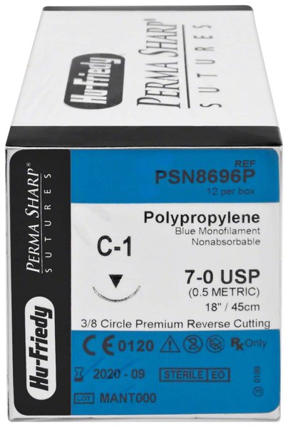 Nahtmaterial 12 Stück Polypropylene 7-ONA/C-1