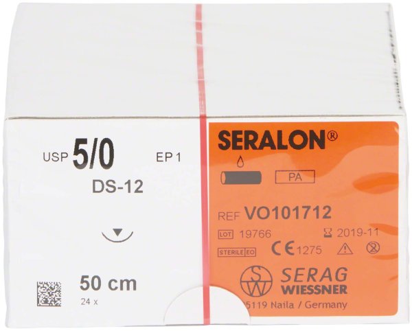 SERALON® 24 Nadeln blau, 0,5 m, DS-12, Stärke 5/0