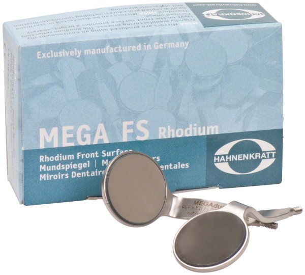 MEGAduo Mundspiegel 6 Stück MEGAduo FS Rhodium doppelseitig Nr. 4 plan Ø 22 mm