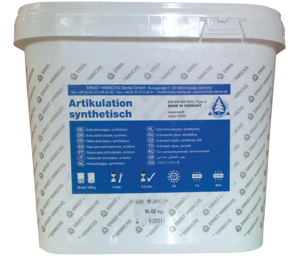 Artikulationsgips - synthetisch **Eimer** 10 kg Artikulationsgips