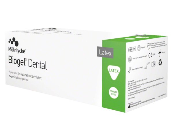 Biogel® Dental 25 Paar puderfrei, stroh, Größe 6