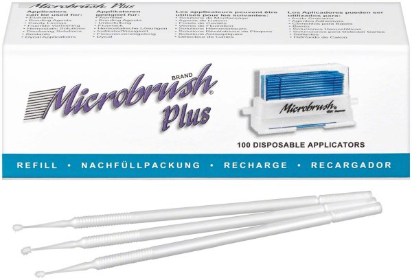 Microbrush® Applikatoren Plus Serie 100 Stück weiß, superfein 1 mm