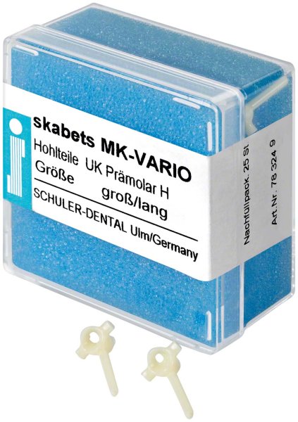 skabets MK-VARIO **Nachfüllpackung** 25 Stück Unterkiefer Prämolar H groß lang