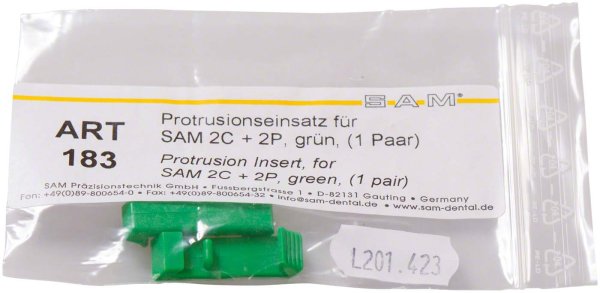 Protrusionseinsätze **Paar** Protrusionseinsätze grün für SAM 2C + 2P