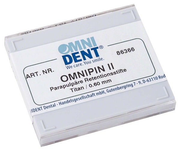 OMNIPIN II 25 montierte Stifte klein, rot/Titan, .021"/0,6 mm, 1 Bohrer, 1 Handgriff