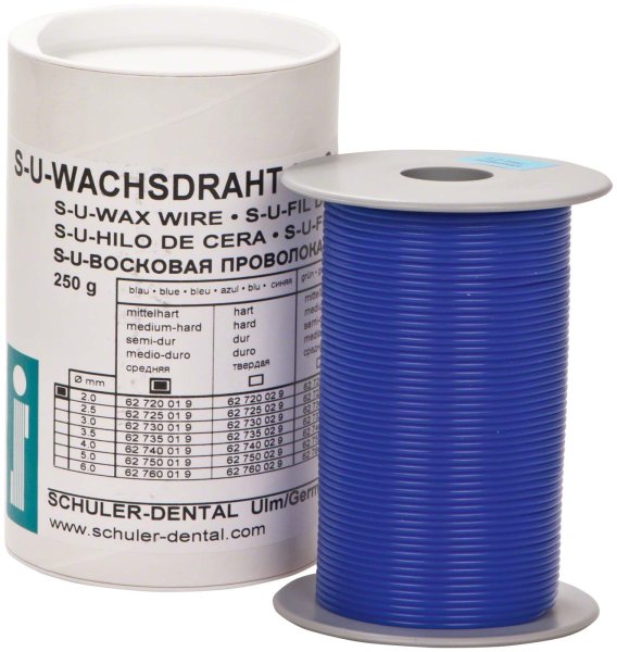 S-U-WACHSDRAHT 250 g blau, Ø 2 mm, mittel hart