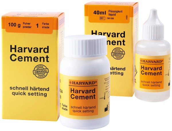 Harvard Cement schnell härtend Pulver **Klinikpackung** 100 g Pulver 3 - weißlichgelb