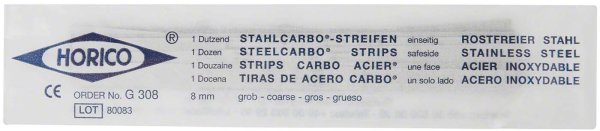 Stahlcarbo® Streifen 12 Stück grün, einseitig, 8 mm breit, Stärke 0,15 mm