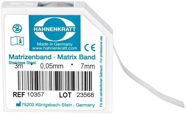 Matrizenband **Nachfüllpackung** 3 m Rolle Breite 7 mm, Stärke 0,05 mm