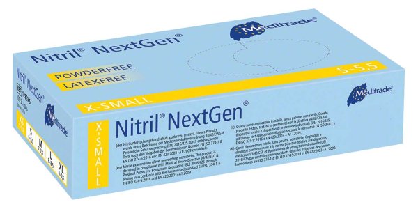 Nitril® NextGen® 100 Stück puderfrei, hell-blau, XS