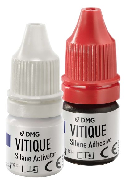 Vitique Silane 3 ml Adhesive, 3 ml Activator, 50 Single-use brushes, 1 Brushholder