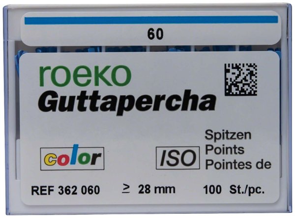 Guttapercha ISO color 100 Stück ISO 060