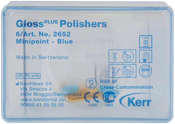 HiLusterPLUS™ 6 Stück blau, RA, Figur Minipoint, 7,7 mm, Ø 3,5 mm
