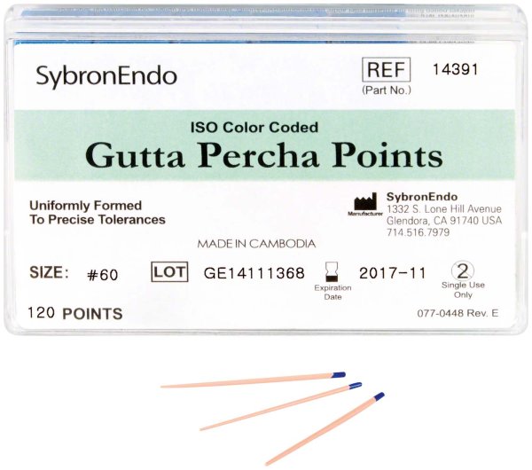 Standardized Gutta Percha 6 x 20 Stück ISO 060