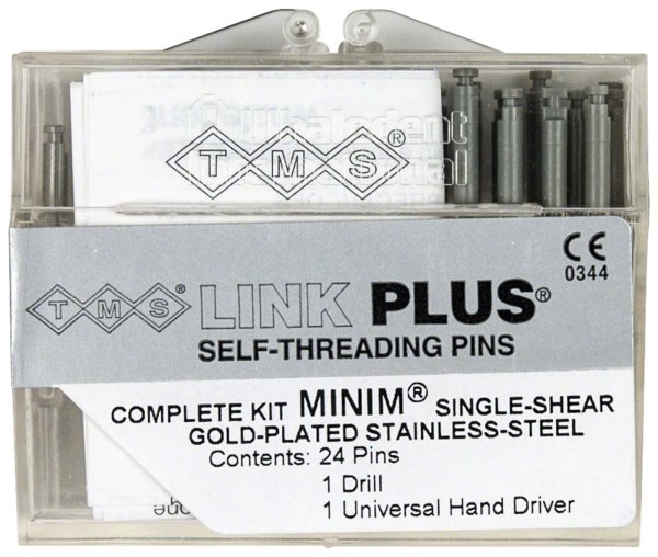 TMS® LINK 24 Einzelstifte, 2 Bohrer K-92, 1 Handschraubschlüssel, Minim silber EL721-24