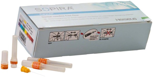 SOPIRA® Carpule® Free Flow Kanülen 100 Stück 0,3 x 25 mm
