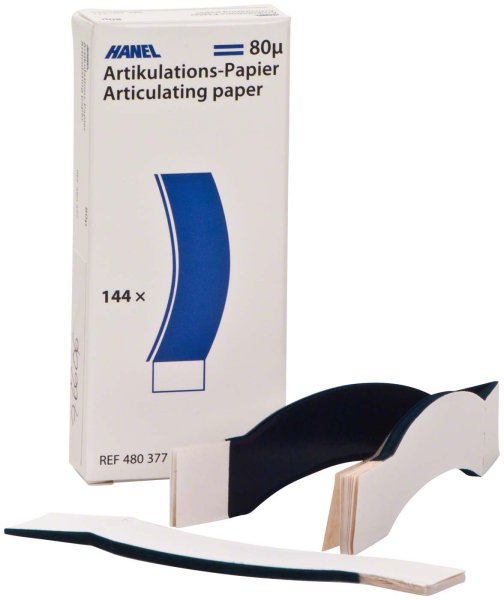 HANEL Artikulations-Papier 80 µm 144 Blatt blau, 80 µm, C-Form