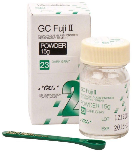 GC Fuji II 15 g Pulver dunkelgrau C4