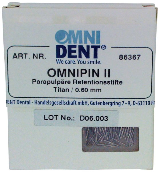OMNIPIN II **Nachfüllpackung** 100 Stück Titan, .021"/0,6 mm