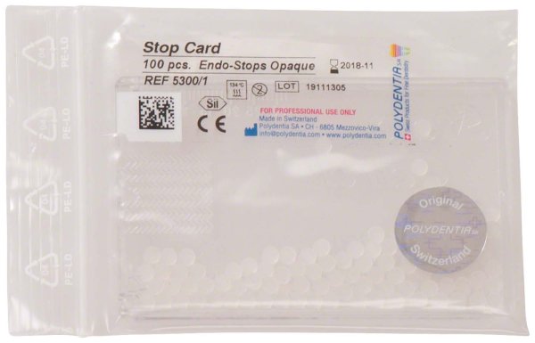 Endo Stops 100 Endo-Stopper opak, 1 Stop-card