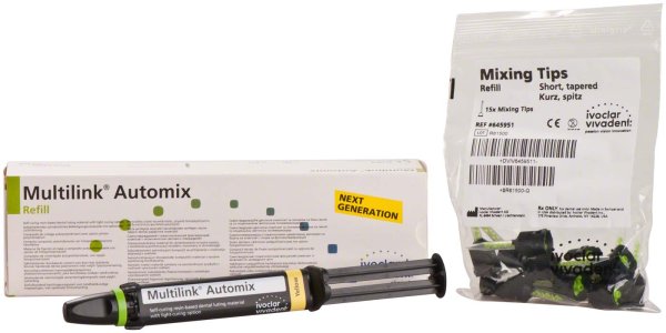 Multilink® Automix 9 g Multilink Automix Spritze yellow, 15 Mischkanülen