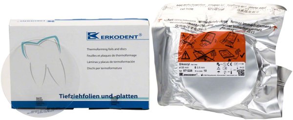 ERKOCRYL 10 Stück, klar, Ø 120 mm, Stärke 2,5 mm