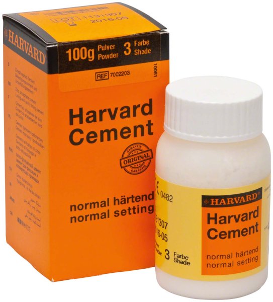 Harvard Cement normal härtend Pulver **Klinikpackung** 100 g Pulver 3 - weißlichgelb