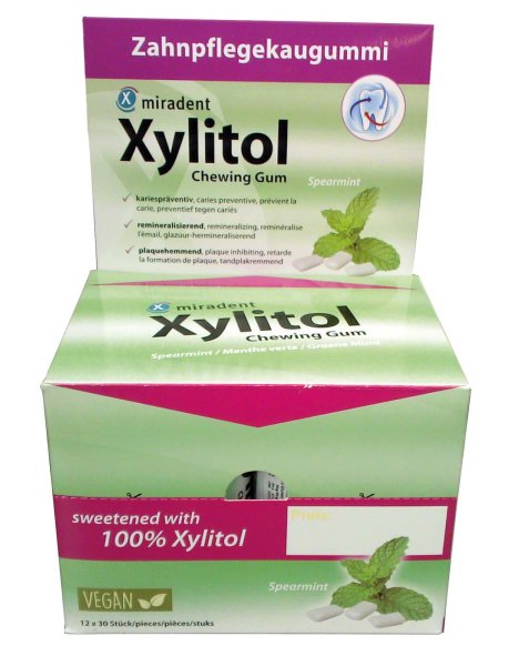 Xylitol Chewing Gum **Display** 12 x 30 Stück Minze