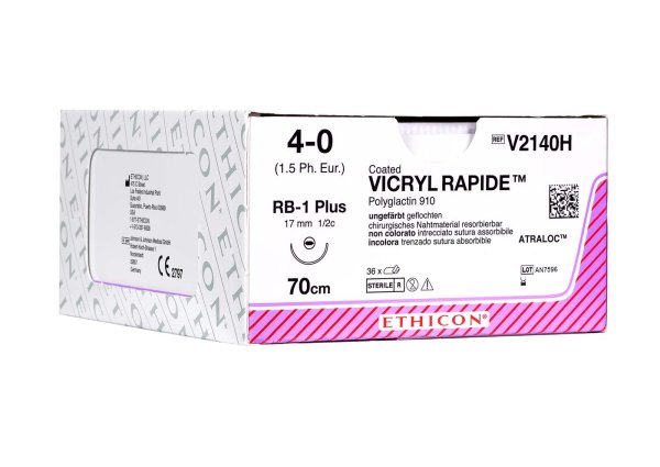 VICRYL™ RAPIDE 36 Stück ungefärbt, 70 cm, PS2, USP 3-0, Stärke 2