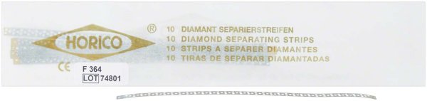 Diamant-Separierstreifen 10 Stück gelb, Stärke 0,10 mm, 4 mm breit, 120 mm lang